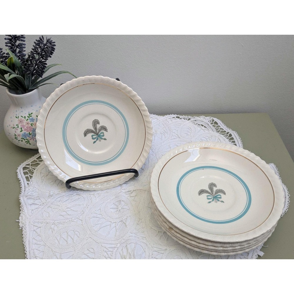 Vintage Johnson Bros Old English Saucer Set of 6, 5.5 Inch Tea Saucers